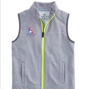 Vineyard Vines Boys America's Cup Grid Fleece Vest